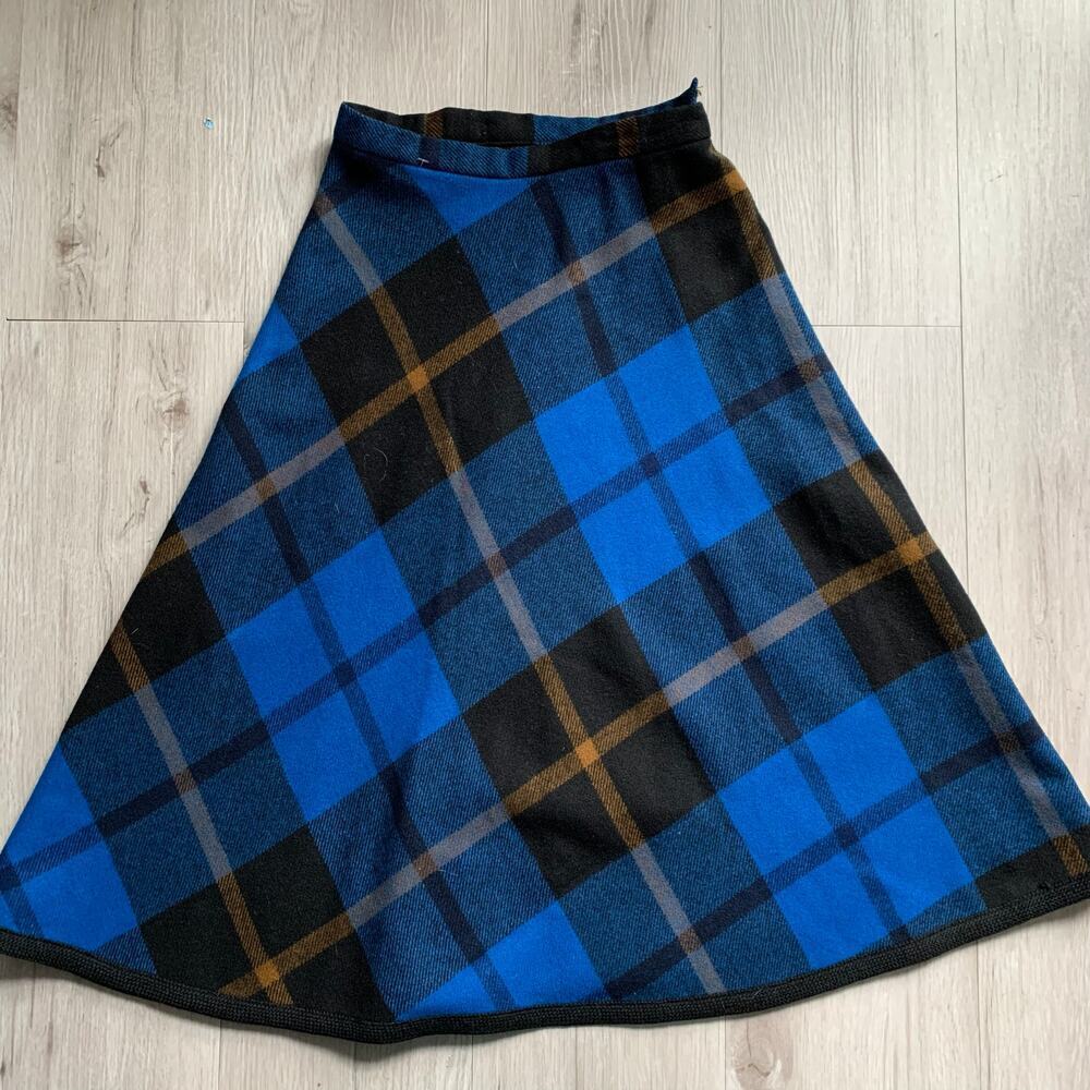 Vintage 1950s Pendleton Plaid Wrap Skirt Size XS - Picture 4 of 4